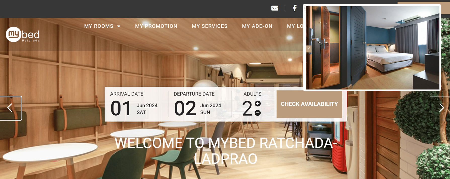 Affordable TEFL student accommodation at Mybed Ratchada Hotel near Essential TEFL, Bangkok